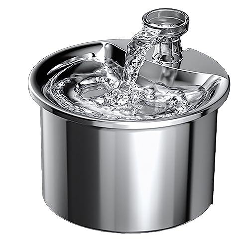 Fuente de agua automática para gatos de acero inoxidable