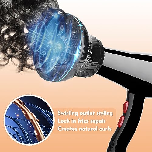 Universal Hair Diffuser, wynott Hair Dryer Diffuser Attachment 1.38in to 3in Adjustable Hair Dryer Diffuser Nozzle Professional Diffuser Hairdryer Hair Drying for Curly Hair or Wavy Hair Styling - Image 5