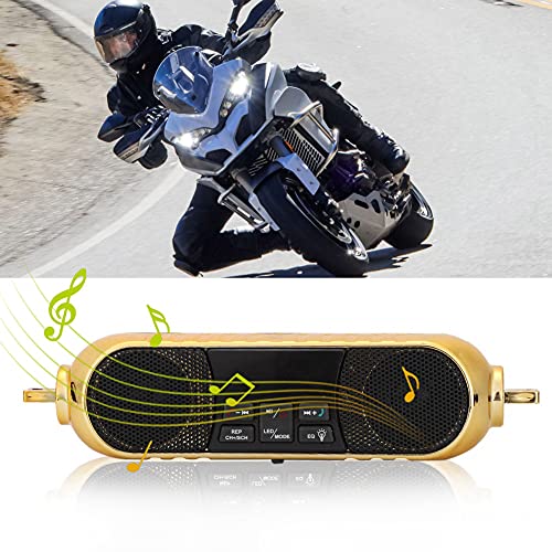 EVTSCAN Bluetooth motorfiets audioversterker Stereo luidsprekersysteem MP3 LED-display 12V Golden - Image 4