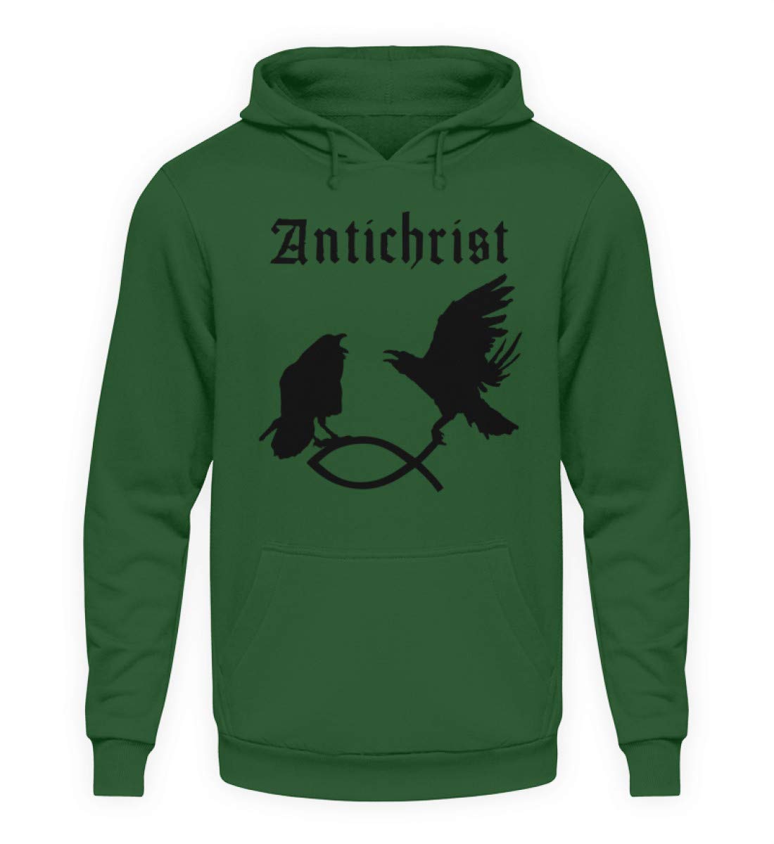 Pull à capuche unisexe vert teinte profonde coupe XXXL premium - 3