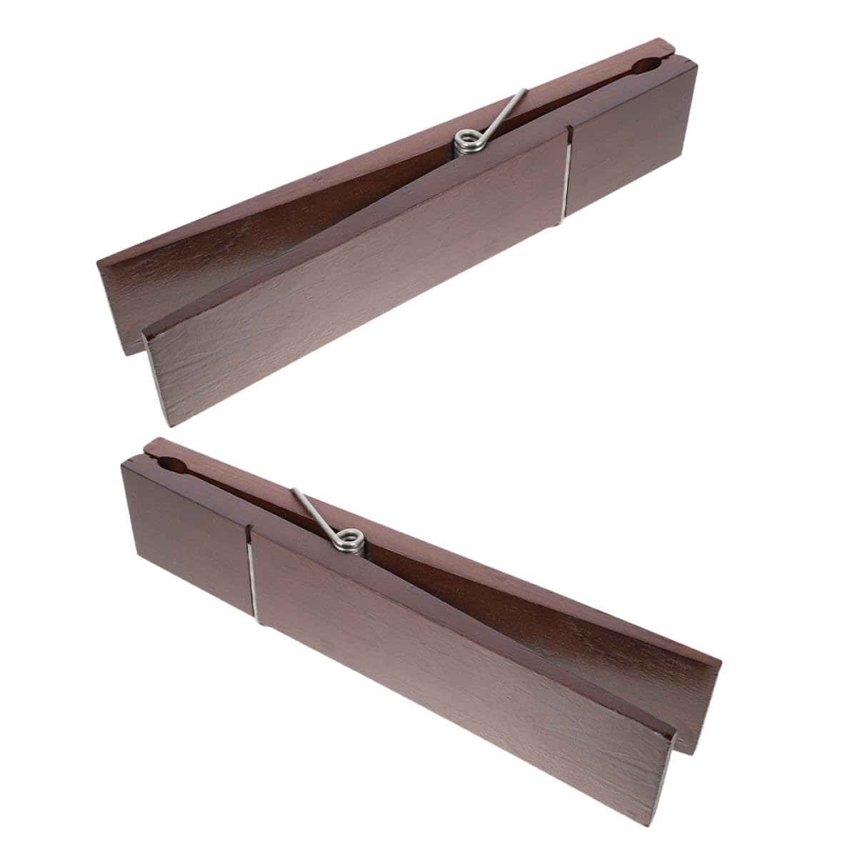 Ganchos de Pared de Madera para Colgar Toallas, Set de 2 Pinzas Grandes, Toallero Rústico para Baños y Lavandería