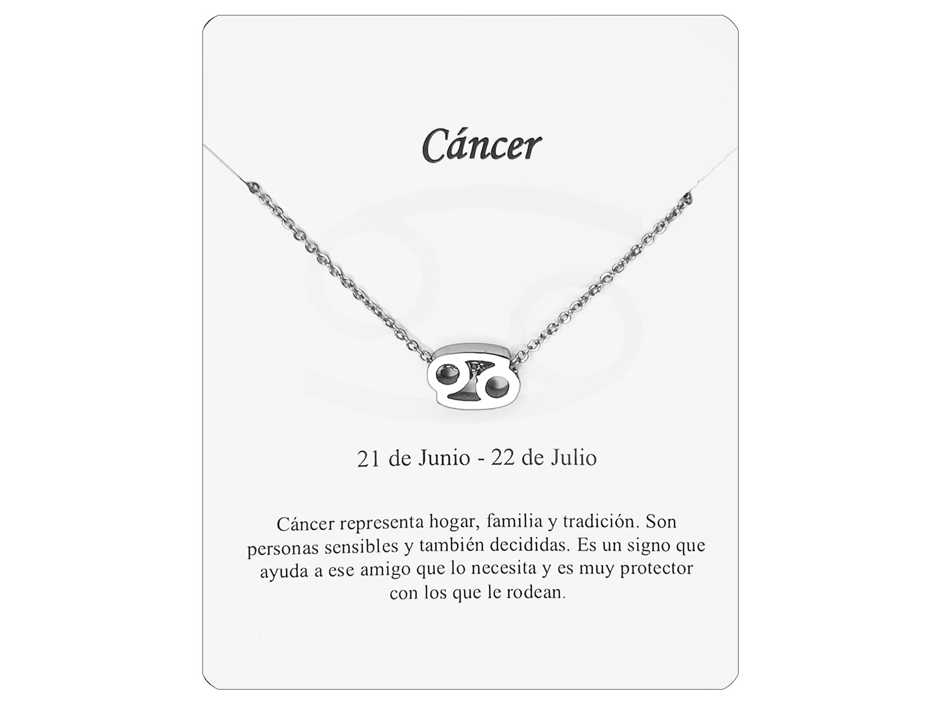 Collar Signo Zodiaco Acero Inoxidable hermosa Tarjeta Significado Signo Zodiacal Colgante Horóscopo Para mujer Regalo Cumpleaños — view 28