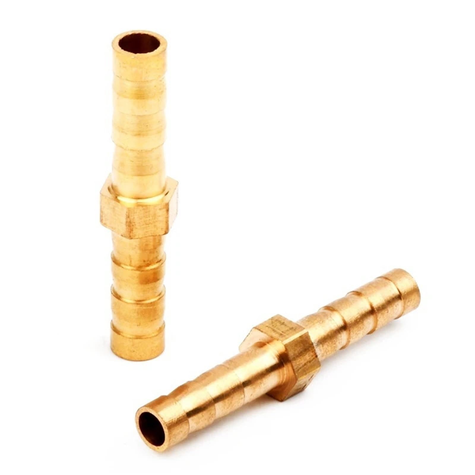 Raccord Tuyau D'arrosage Laiton Raccords de tuyaux en laiton, connecteurs droits diamètre égal, Joints d'eau d'irrigation jardin, barbe pagode(16X16mm,5 Pieces)