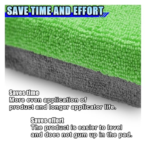 Image of 12PCS Ceramic Coating Applicator Sponge, 4.13'' x 1.84'' Microfiber Car Detailing Applicator Pads, Rectangular Car Foam Cleaning Pad, Auto Polishing Pad for Wax, Paint, Sealant (Green)