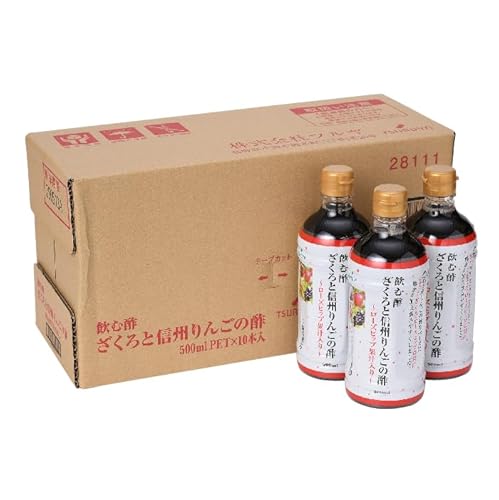 ツルヤオリジナル 飲む酢「ざくろと信州りんごの酢」（500ml）10本のサムネイル