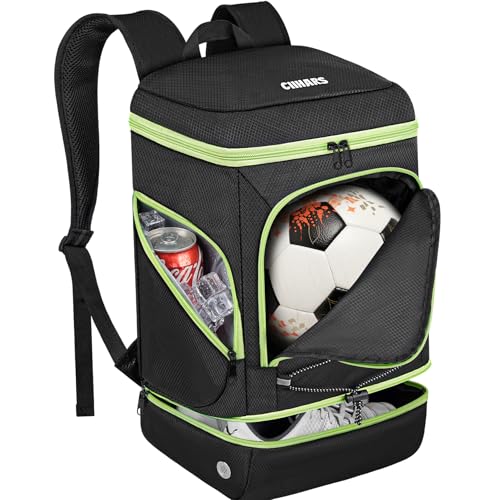 Ciihars Soccer Backpack,Soccer Bag with Ball Holder,Sport Equipment Bags Includes Separate Cleat...