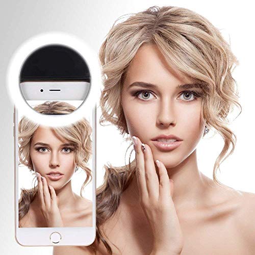 Selfie Ring Light Clip On for Phone, Video Conferencing, Laptop, Zoom Meetings, 3 Lighting Modes, Soft, Normal, and High