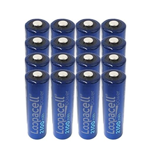 AA 2100mAh Rechargeable Precharged Ni-MH 1.2V Loopacell Batteries X 16