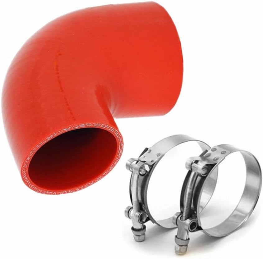 4in silicone 90-degree elbow hose with clamps