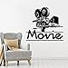 NSRJDSYT Art Sticker Mural Film cinéma Tournage TV caméra Stickers muraux Vinyle étanche pour cinéma décoration Design Papier Peint 42x38cm