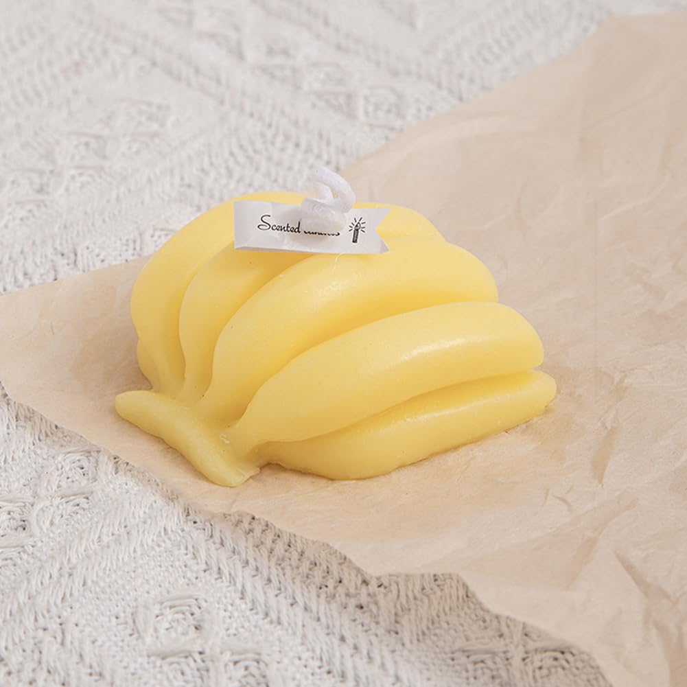 Świeca zapachowa w kształcie banana, dekoracyjna świeca owocowa z wosku sojowego na stół, świece do aromaterapii do łagodzenia stresu, medytacji, jogi, relaksu