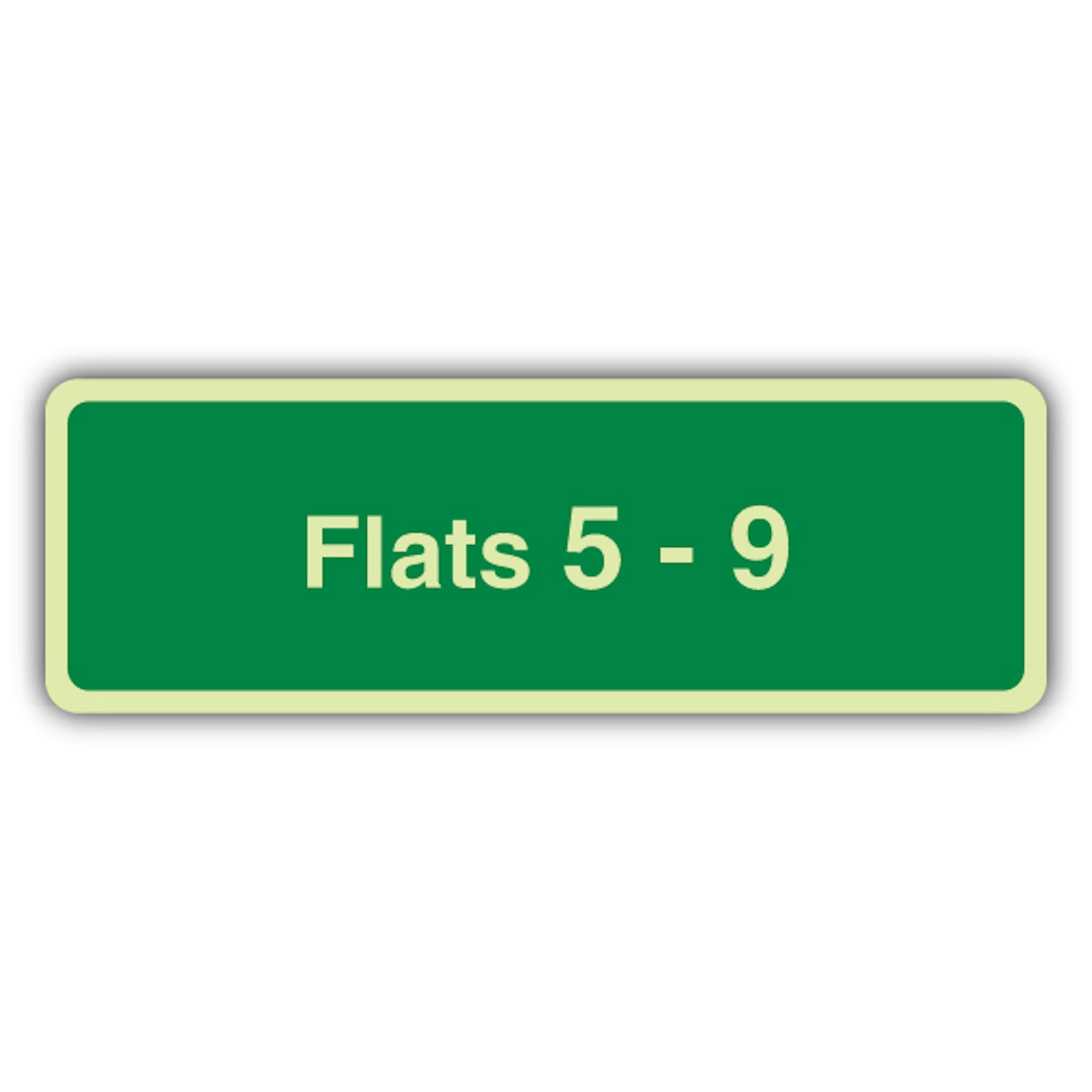 V Safety Flats 5-9 Schild, 600 x 200 mm, dreifach leuchtend, starr