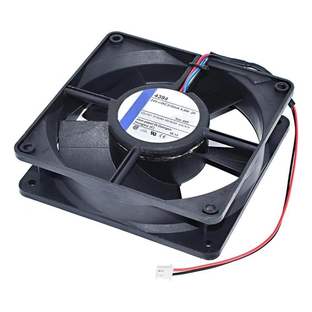 Ventilador de refrigeración cuadrado 4394 DC210mA 24V 5.0W 120 x 120 x 32 mm, dos cables