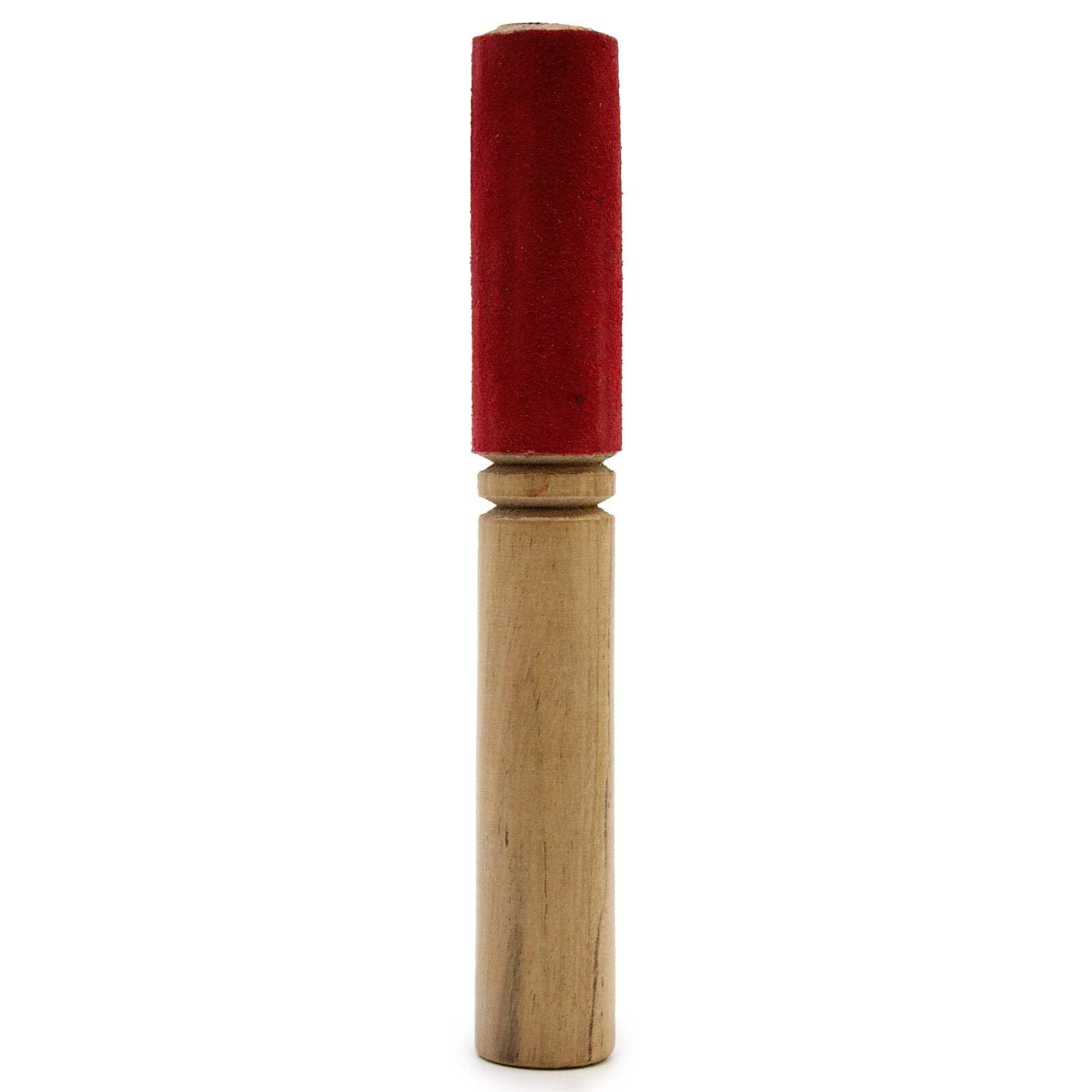 Ancient Wisdom Wooden Singing Bowl Stick with red velvet detail- Approx 19cm