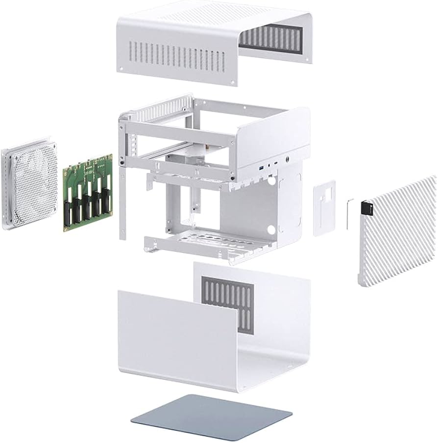 Amazon.co.jp: JONSBO N2 NAS ITX ケース (ホワイト) : パソコン・周辺機器