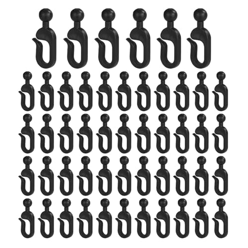 Vorhanghaken für Pavillon, 50 Stück, wetterbeständige Netzaufhänger, rostfreie Haken, Zubehör für Innenhof, , Garten, Terrasse, 11 x 8 x 4 cm