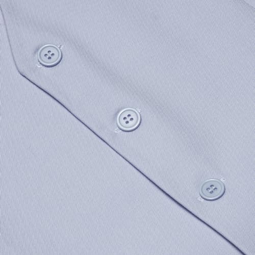 Image of Hi-Tie Men's Formal Suit Vest Solid Fit Vest for Men 3 Pockets V Neck Waistcoat Business Wedding Casual