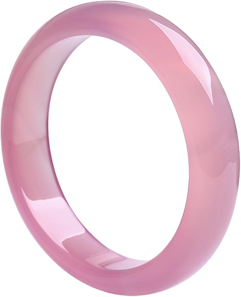 Amazon | Fine naturalブレスレットピンク瑪瑙バングル手カテナリー