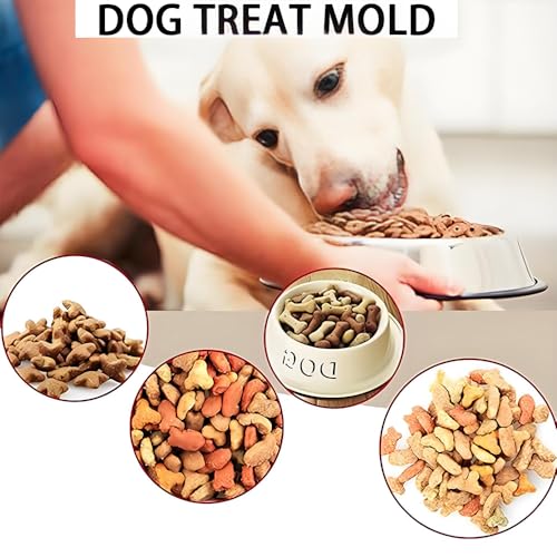 Backmatte Hundekekse, Silikon Hundekekse Backform, 5 Formen in 1 BPA-Freie Backmatte Hundeleckerlies Mini Backunterlage für DIY Hundekekse und Leckerlis (Hellgrau, 130 Gitter)
