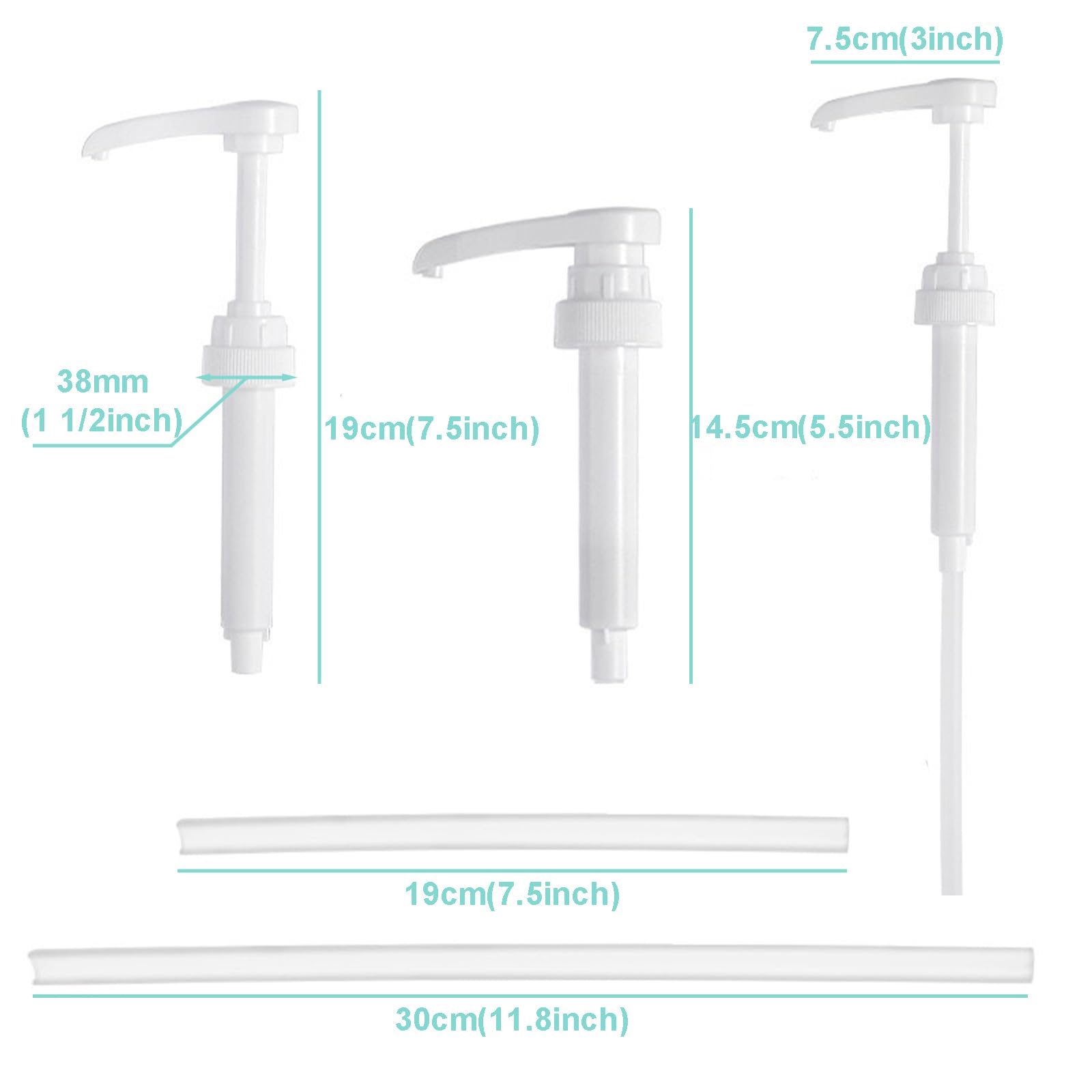 HAOYINEER Universal Gallon Pump Dispenser for Gallon Jugs, Shampoo Pump for Conditioner Laundry Detergent Liquid, Fits 1 L / 33.8 oz Bottles, 38/400 Neck Size, 2 Pack