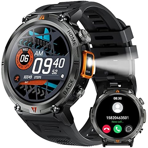 Reloj Inteligente Militar con Linterna LED Cover