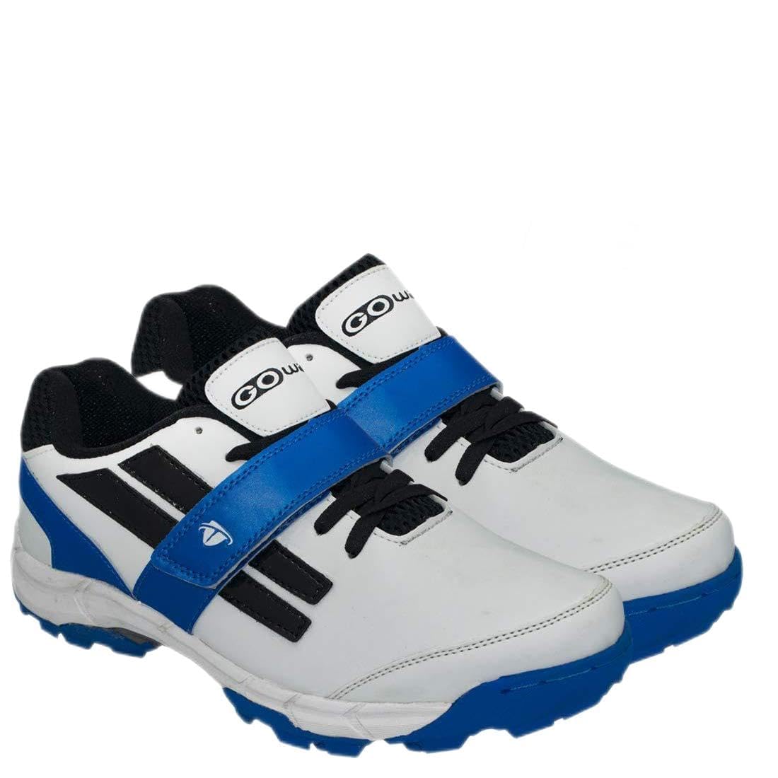 Pace White/Navy Cricket Shoes Size-4 with TR-88-W Cricket Leather Ball Veg Tanned White-image-16