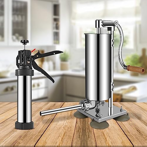 Bangersmile Sausage Stuffer 7L And Jerky Gun Kit, Stainless Steel Beef Jerky Maker, Summer Barbecue Camping, Professional And Simple #TOP2