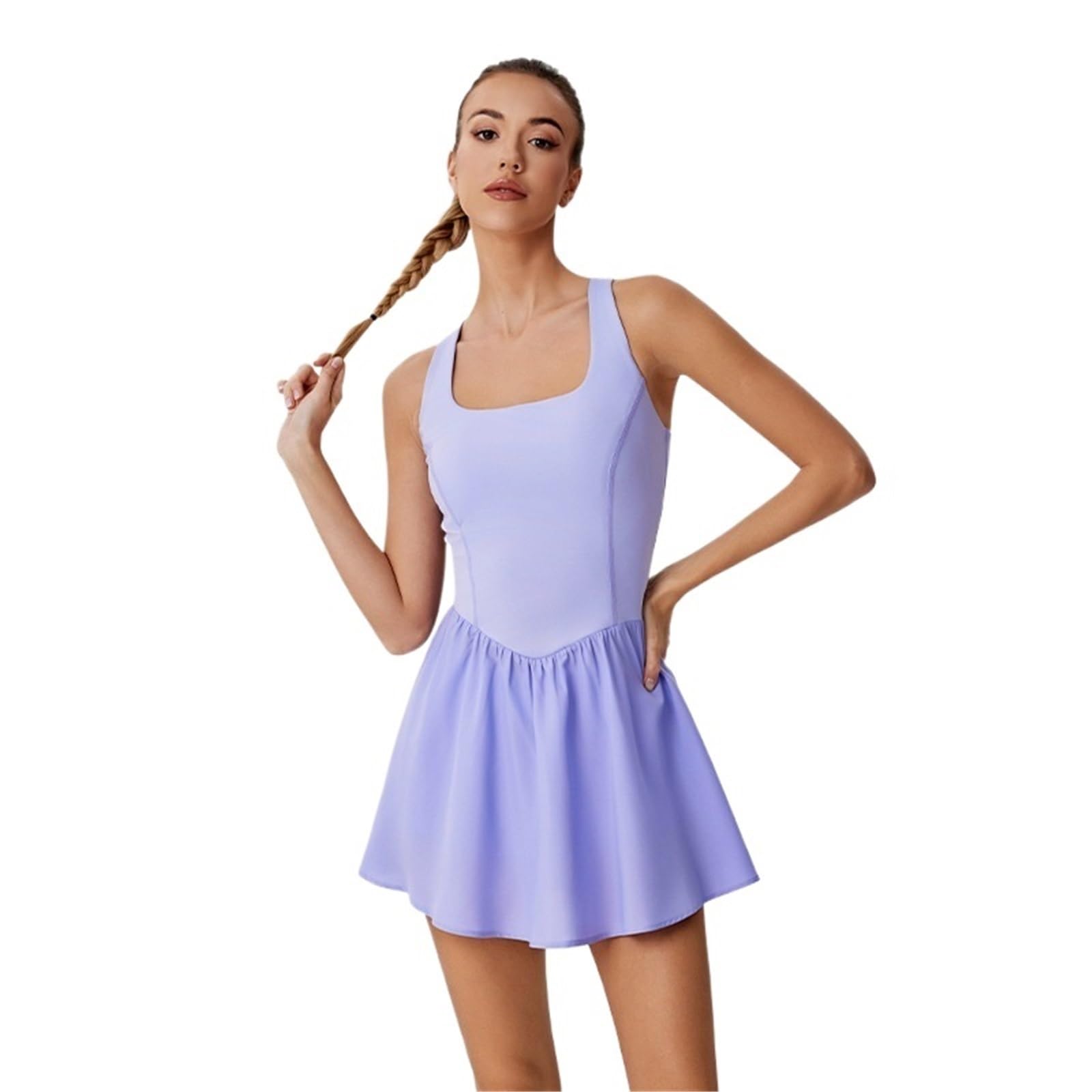 Vestido Tenis Vestido de Tenis sin Mangas, Ligero y Transpirable, Que Adelgaza la Cintura. para Entrenamiento