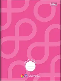 Tilibra - Caderno de Caligrafia Pauta Ampliada Brochura Capa Dura Tilibra Neuro 40 Folhas - Capa Rosa