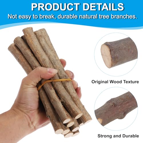 Bûches en bois 40cm branches séchées ornements bricolage - 4