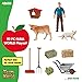 Schleich Farm World Animal Playset - 92pc Kids Farm Playset with Cow, Horse, Pig, Bull, and Accessories for Boys and Girls, Gift for Kids Age 3+, Yellow