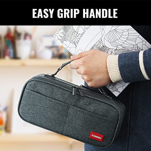 Joinpro Pencil Case, Large Capacity Pencil Case Organizer; Double Zipper Storage Bag; Big Pencil Pouch For College School Office Teen Girl Boy Men Women Adult thumb #5