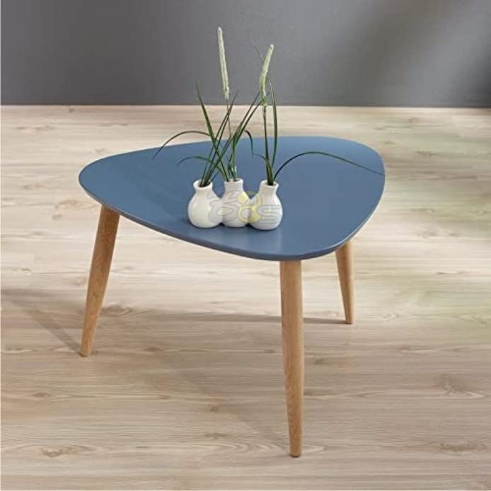 Triangle Side Table, Nightstand Coffee End Table for Living Room, Small Spaces, Easy Assembly Home Decor Bedside Table (Grey)