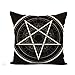 Poszewka na poduszkę szatan bafhomet gwiazda odwrócony pentagram satanistyczny znak gotycki symbol poszewka na poduszkę dekoracyjna poszewka na poduszkę z zamkiem błyskawicznym poszewka na poduszkę na prezent krzesło dom 45 x 45 cm
