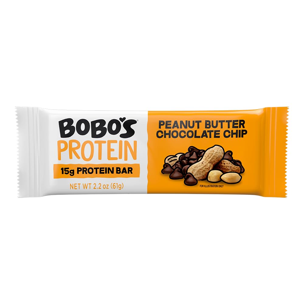 Bobo's Chocolate Chip Peanut Butter Protein Bar 12 Pack