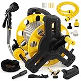 Garden Hose 100FT - 304 Stainless Steel Metal Water Hose, Flexible, Kink-Free, Lightweight, Durable, Crush Resistant Fittings, Easy to Coil, 500 PSI