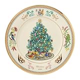 Lenox 897906 2025 Trees Around The World Plate, New Zealand, Christmas Plates, Dishware
