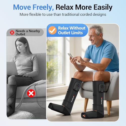 Image of Comfytemp Air Compression Leg Massager, Foot and Calf Compression Boots