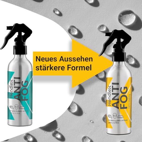Hendlex Nano Spray Anti Beschlagen Auto, Windschutzscheibe, Motorrad Helm 100ml, Anti Fog Spray, Antibeschlagmittel für Glas und Kunststoff (200ml)
