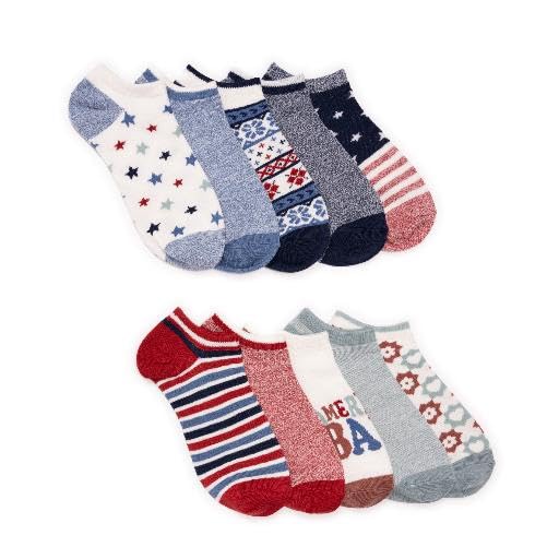MUK LUKS Women's 10 Pack Low Cut Socks3