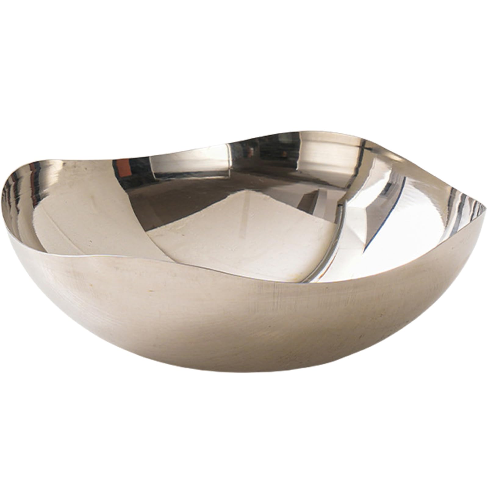 HGENAHGTF Large Serving Bowl Stainless Steels Fruit Bowl Countertops Snacks Tray Fruit Plate for Kitchen Counter Easy to Clean Kitchen