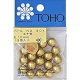 TOHO 丸型パール 外径約10mm No.304 エナ金 18ヶ入り