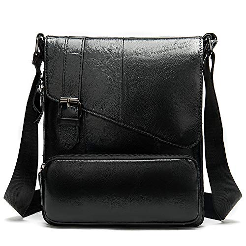 JBAG-one Kuh-Leder-Männer Schulter-Beutel, Art und Weise Kurier-Beutel, Handy-Beutel, beiläufiger Geschäfts-Beutel,D