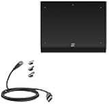 BoxWave Cable Compatible with XP-Pen Deco Pro XLW (Gen 2) - MagnetoSnap PD AllCharge Cable (100W), Magnet Charging Braided USB Type-C Micro - Jet Black