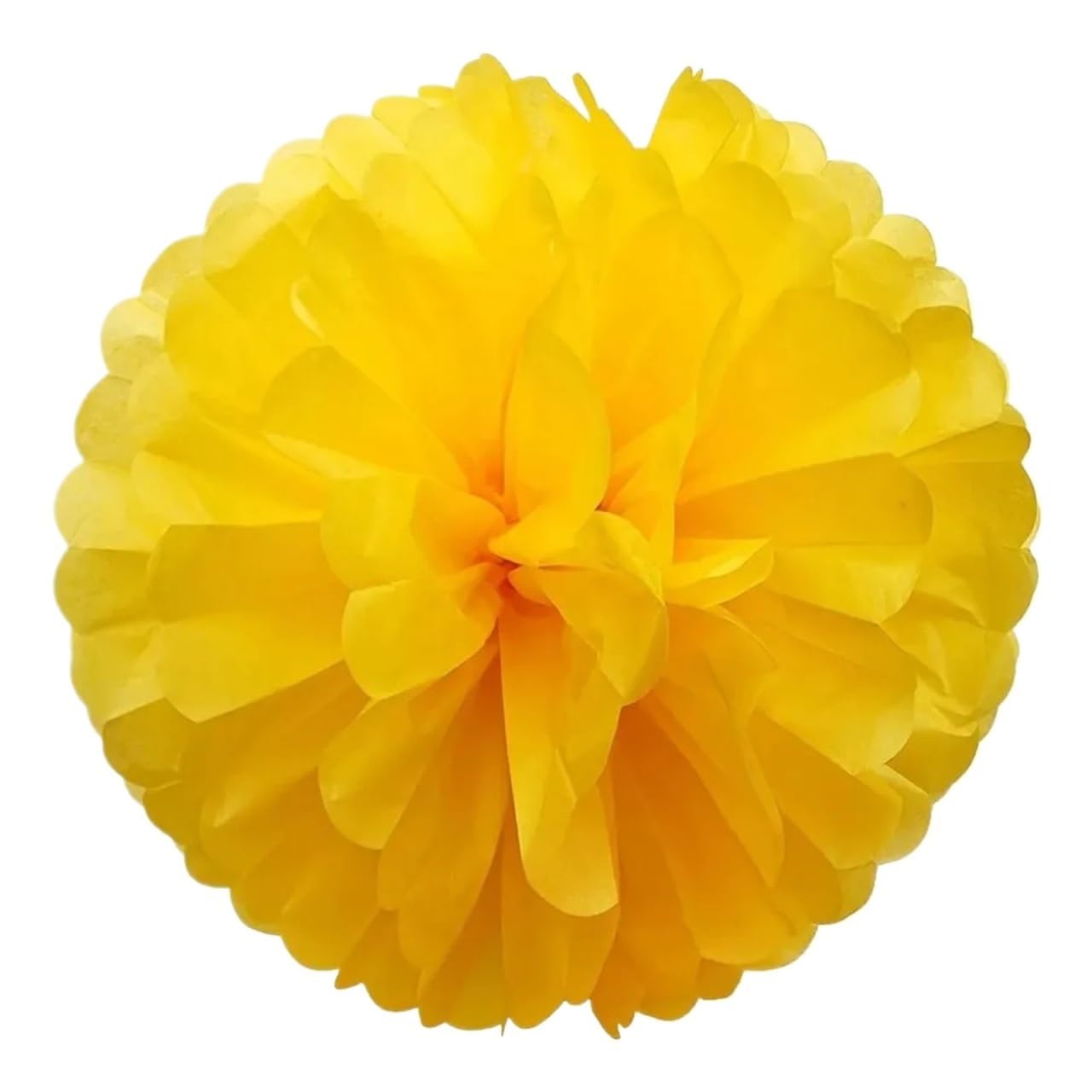 Pom Pom Kit Pompon di carta gialla bianca da 15 pezzi | Lanterne filanti compleanno matrimonio doccia casa festa tavolo decorazioni da appendere