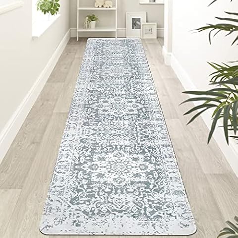 Homcomodar Vintage Faux Wool Runner Rug Cover