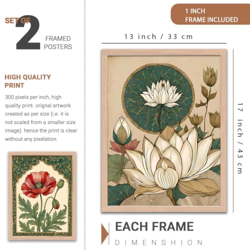 Image of YANVEER Madhubani Art Wall Painting Traditional Home Decoration With Frame For Living Room Bed Room Hotel Wall Decor Digital Reprint (13X17 inch)
