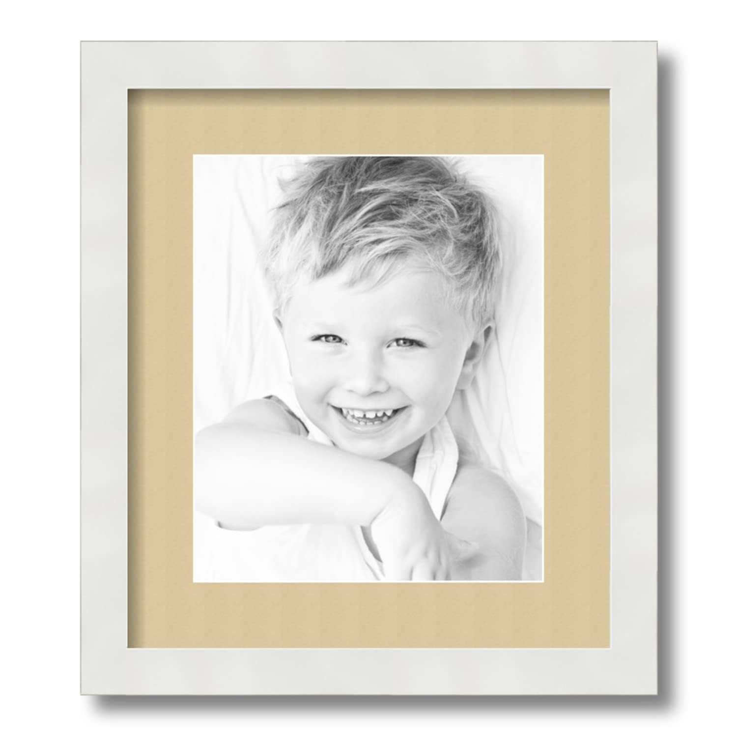 Amazon.com - ArtToFrames 8.5x11 inch Satin White Frame Picture