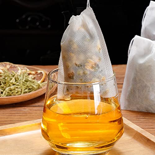 Ztx 200 Pcs Tea Filter Bags,3.54"×2.76" Disposable Tea Strainer Tea Infuser For Loose Leaf Tea With Drawstring #TOP3