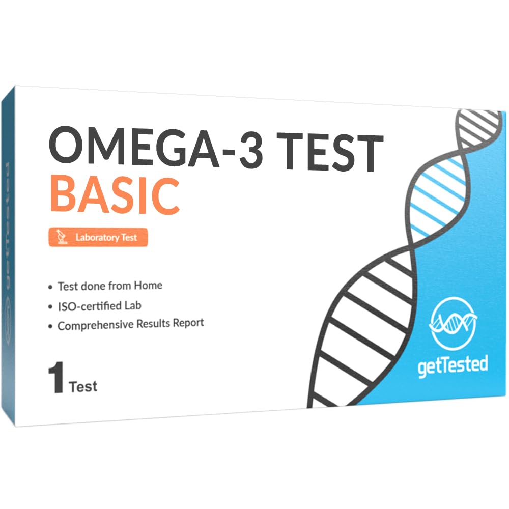 GetTested - Omega-3 Test Basic | Kit di raccolta campioni a casa | Indice Omega-3 e analisi degli acidi grassi | Privato e sicuro | Risultati testati in laboratorio |